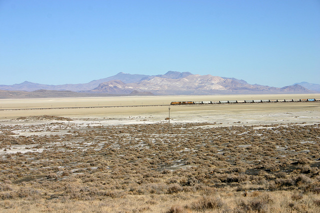 Union Pacific crossing the Black Rock Desert