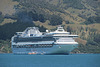Diamond Princess at anchor, Akaroa, NZ, 20 Jan 2012