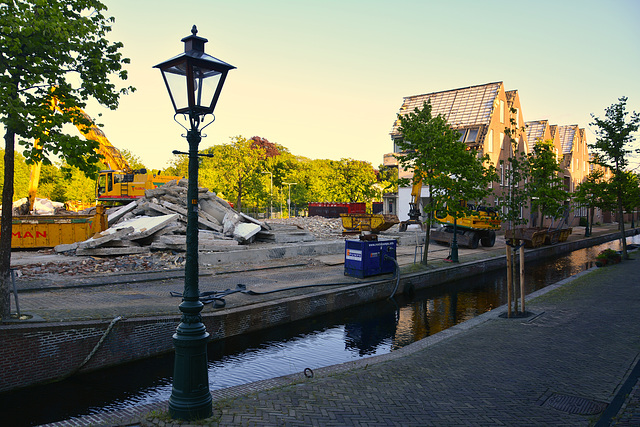 Demolition at Waardgracht-Lakenplein