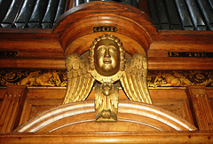 Detail of Organ Case, Saint Lawrence's Church, Boroughgate, Appleby In Westmorland, Cumbria
