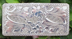 Silver brooch with hand engraving /  Silberbrosche mit Handgravur