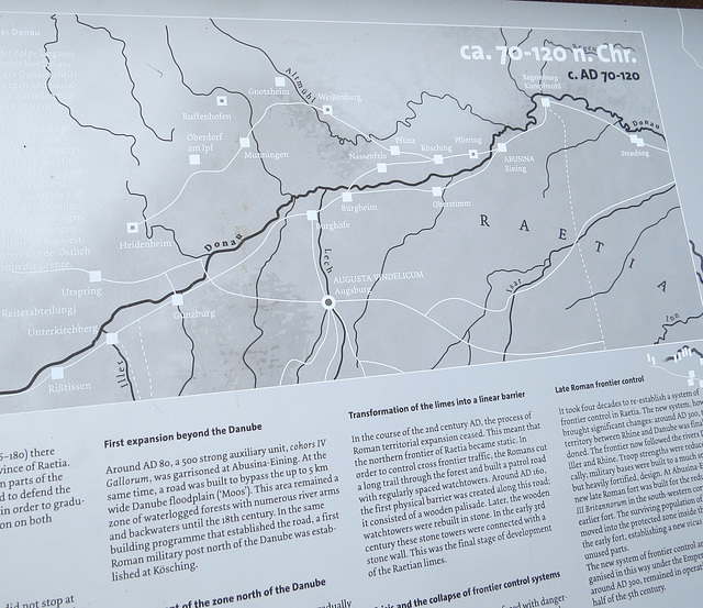 Eining : panneau explicatif sur l'expansion du limes.