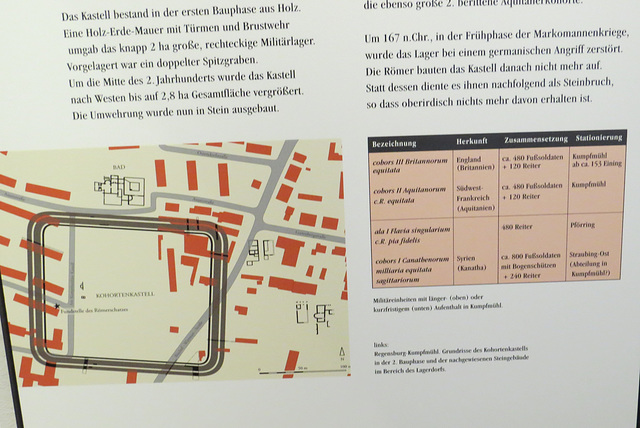 Ratisbonne : plan du premier camp en bois.