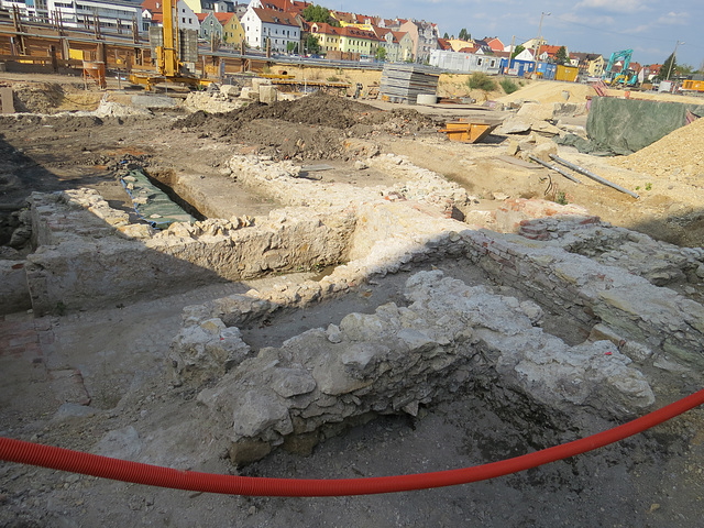 Ratisbonne, Sankt-Georgen-Platz : fouilles et travaux.