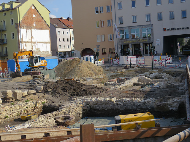 Ratisbonne, Sankt-Georgen-Platz : fouilles et travaux, 2