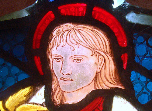 Detail of Burne-Jones window, Porch of All Saints Church, Leek