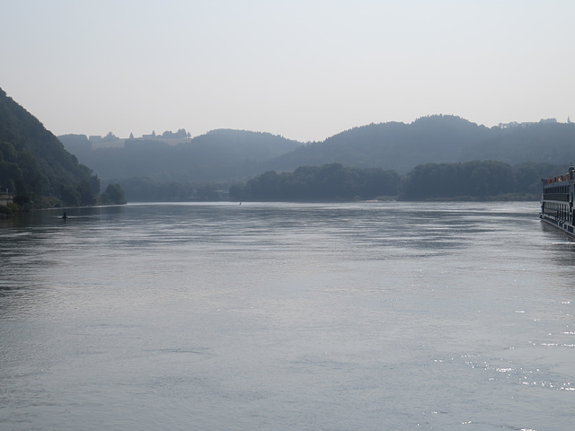 La Danube depuis la pointe de Passau.