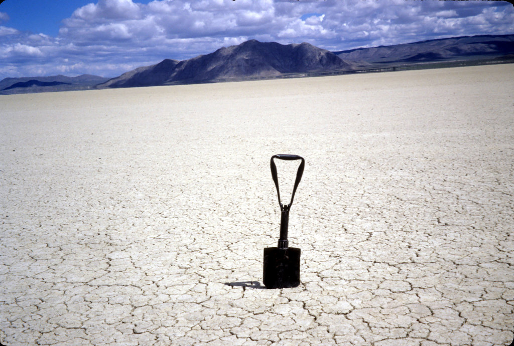 Shovel on Black Rock Playa