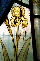 Detail of Memorial window to Edward Mason Weenck, St Anne's Church, Baslow, Derbyshire