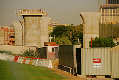 Metro construction, Dubai