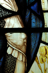 Detail of Memorial window to Edward Mason Weenck, St Anne's Church, Baslow, Derbyshire