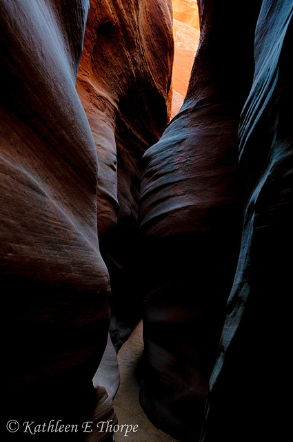 Escalante - Spooky Slot Canyon - Utah:  Yes, I hiked through this slot.  It was the most narrow slot I've ever hiked.  At times, I could have kissed the wall in front of me and I am not kidding!  Wow,