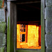 Last Light Through an Old Barn Window