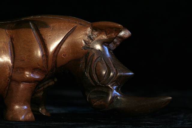 Carved Rhino from Ghana