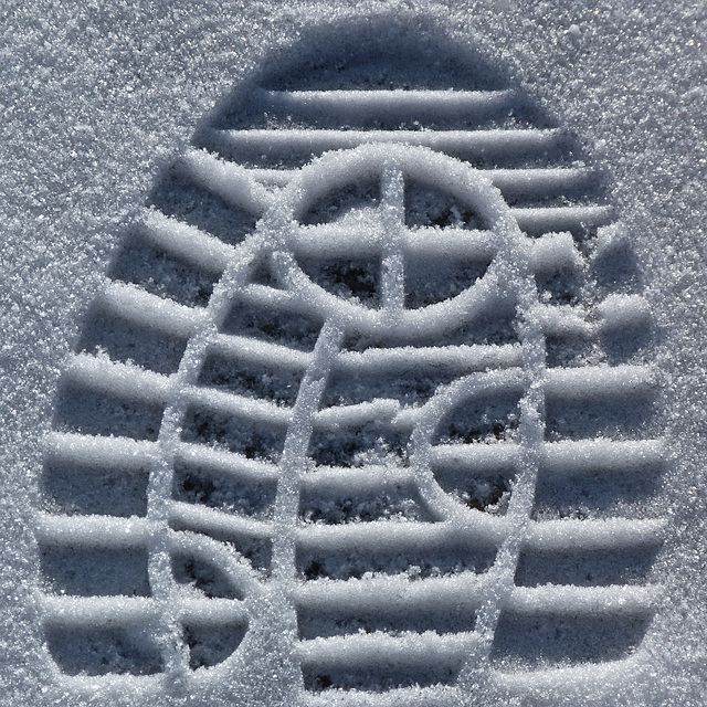 Footprint in the snow