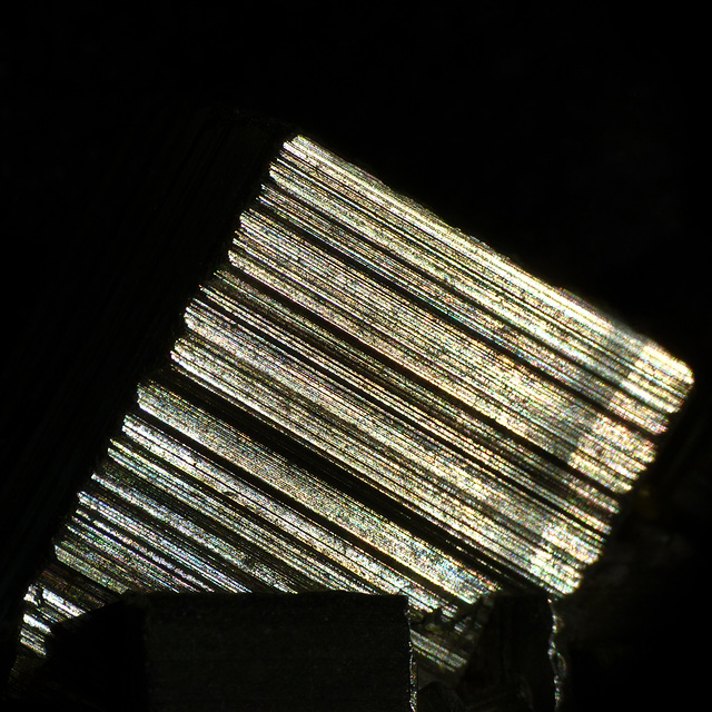 Striated Iron Pyrites cube