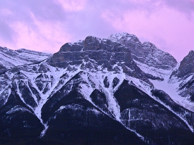 Dawn over the Rockies - at Canmore, Alberta