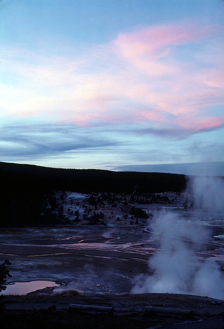 Norris Sunset, Porcelain Basin, Yellowstone National Park