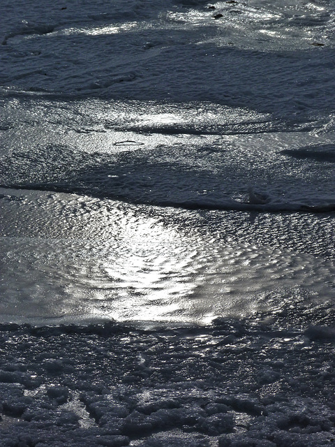 Shadows and light on ice