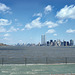 Ellis Island, World Trade Towers and Brooklyn Bridge from Liberty Island