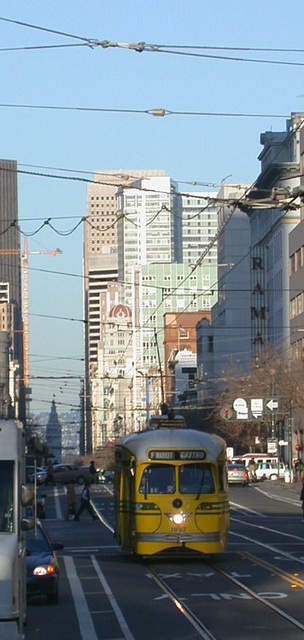 SF downtown: Trolley 2925a