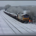snow on the railway line