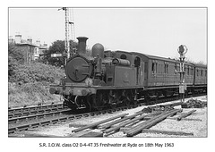 SR IOW 0-4-4T 35 Freshwater - Ryde - 18.5.1963