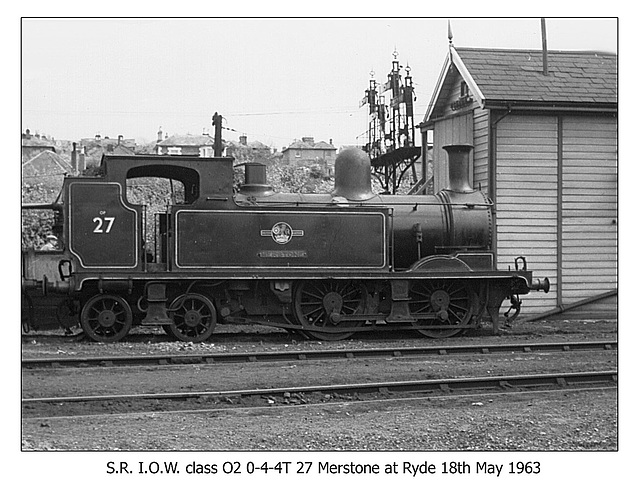 SR IOW 0-4-4T 27 Merstone Ryde 18 5 1963