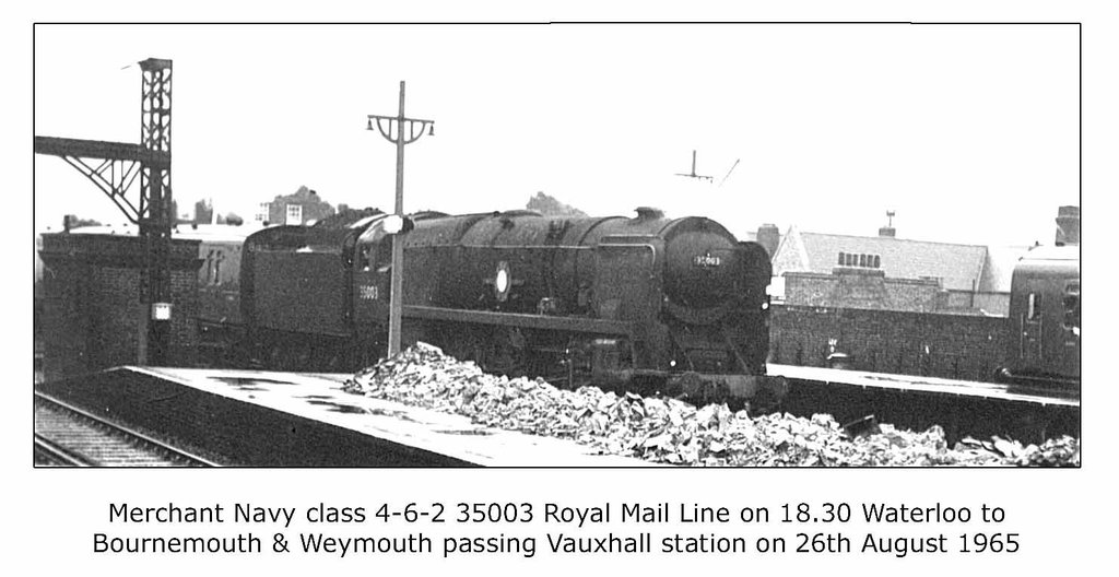 Merchant Navy Class - 35003 Royal Mail Line - Vauxhall - 26.8.1965