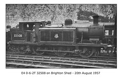 Southern E4 0-6-2T 32508 - Brighton - 20.8.1957