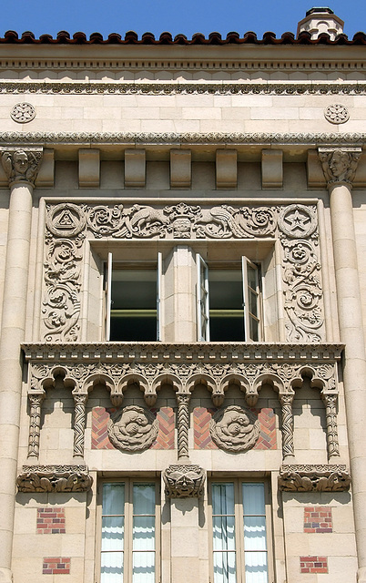 Detail of the USC Student Union, July 2008