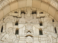 Detail of the Tympanum of the USC the Student Union, July 2008