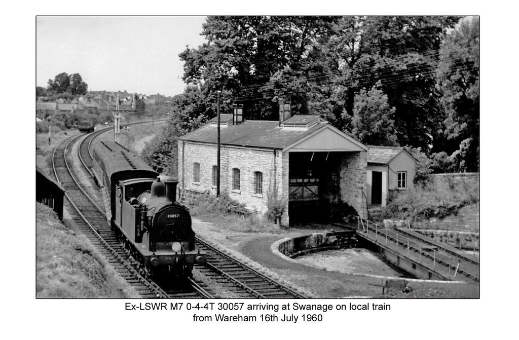 LSWR M7 0-4-4T 30057 - Swanage - 16.7.1960