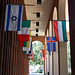 Covered Walkway with Flags at USC, July 2008