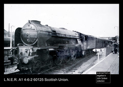 LNER A1 60125 Scottish Union leaving Doncaster for the south.