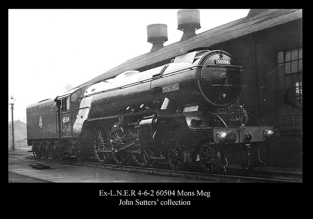 LNER 4-6-2 60504 Mons Meg at Doncaster Works