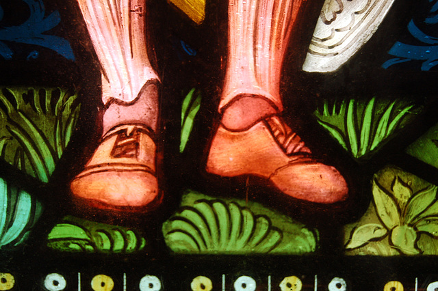 Detail of Burne-Jones window, Porch of All Saints Church, Leek