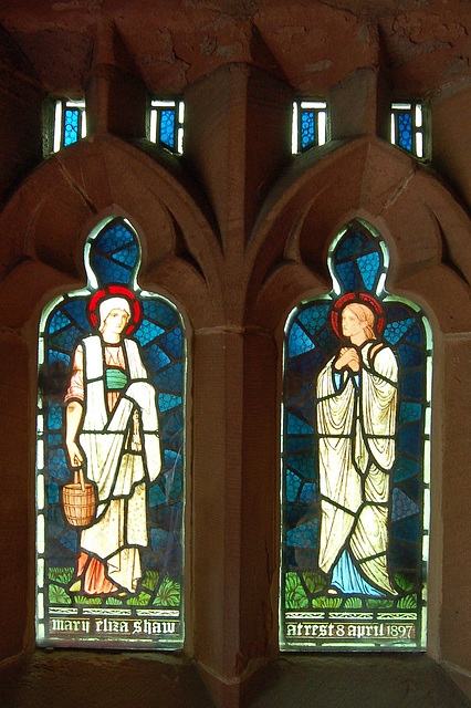 Detail of Burne-Jones window, Porch of All Saints Church, Leek