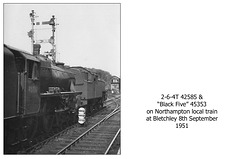LMR 42585 & 45353 - Bletchley - 8.9.1951
