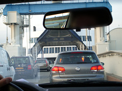 Boarding the ferry to Copenhagen