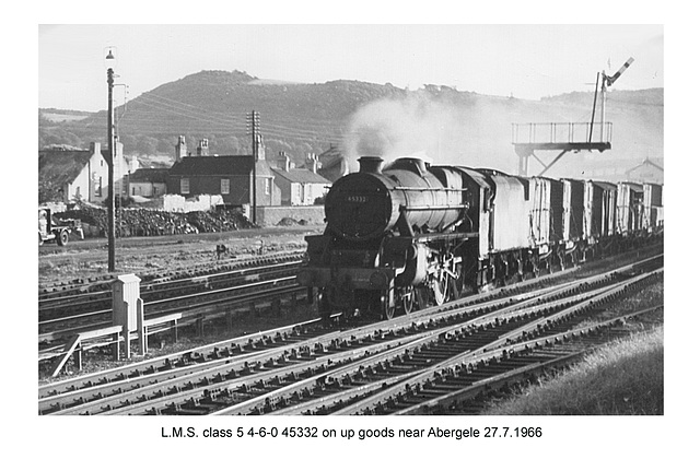 LMS 4-6-0 45332 near Abergele - 27.7.1966