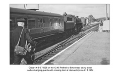 Class 4 4-6-0 75028 Llanuwchllyn 27.8.1964