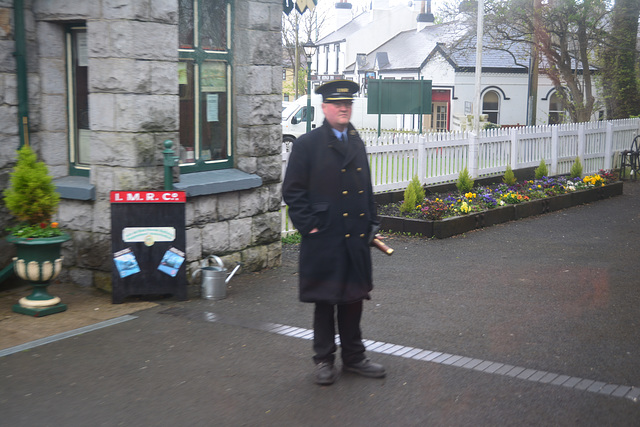 Isle of Man 2013 – Station master at Castletown