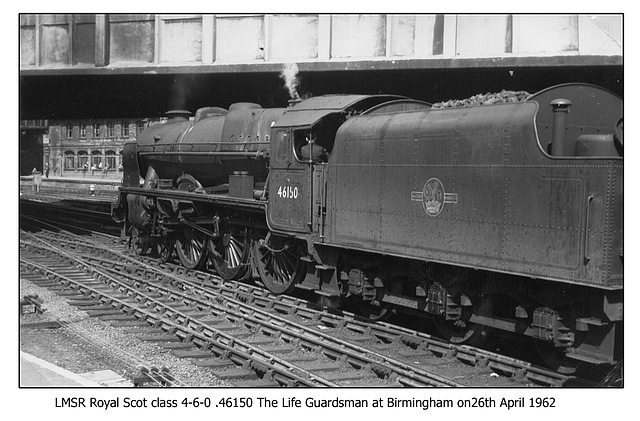 LMSR 460 46150 The Life Guardsman Birmingham 26 4 1962