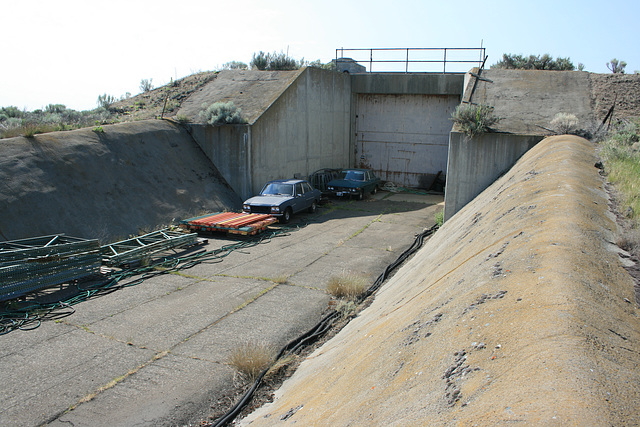 Side door to bunker.