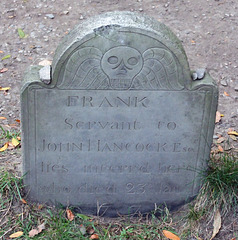 John Hancock's Servant's Gravestone in Boston, October 2009