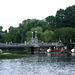 The Bridge and Swan Boats in the Public Garden in Boston, July 2011
