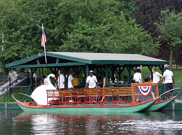 Swan Boat in the Public Garden in Boston, July 2011