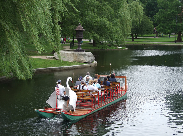 Swan Boat in the Public Garden in Boston, June 2010