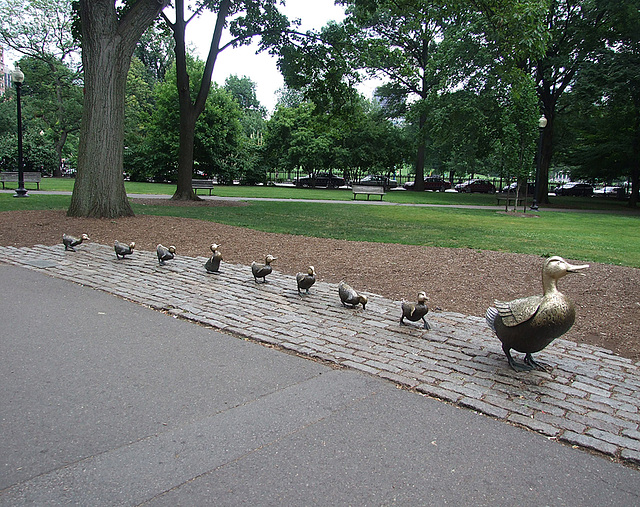 Duckling Sculpture in the Public Garden in Boston, July 2011